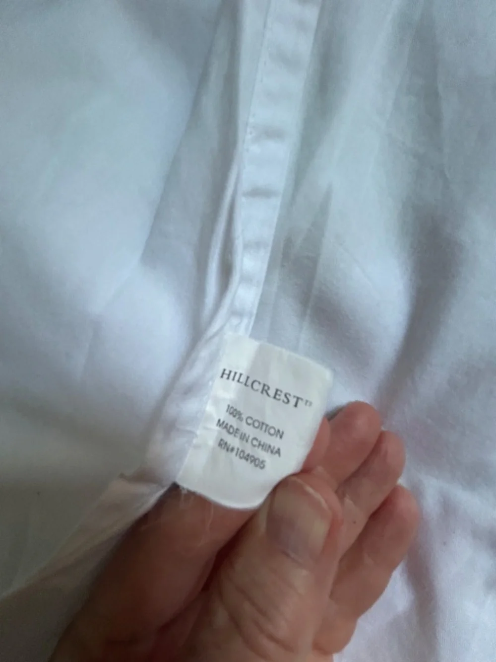 Hillcrest std (1) cotton pillow sham: large detailed embroidered bird EUC